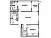 B1 - 2 Bedroom / 2 Bath - 1,065 Sq. Ft. Floor plan Image